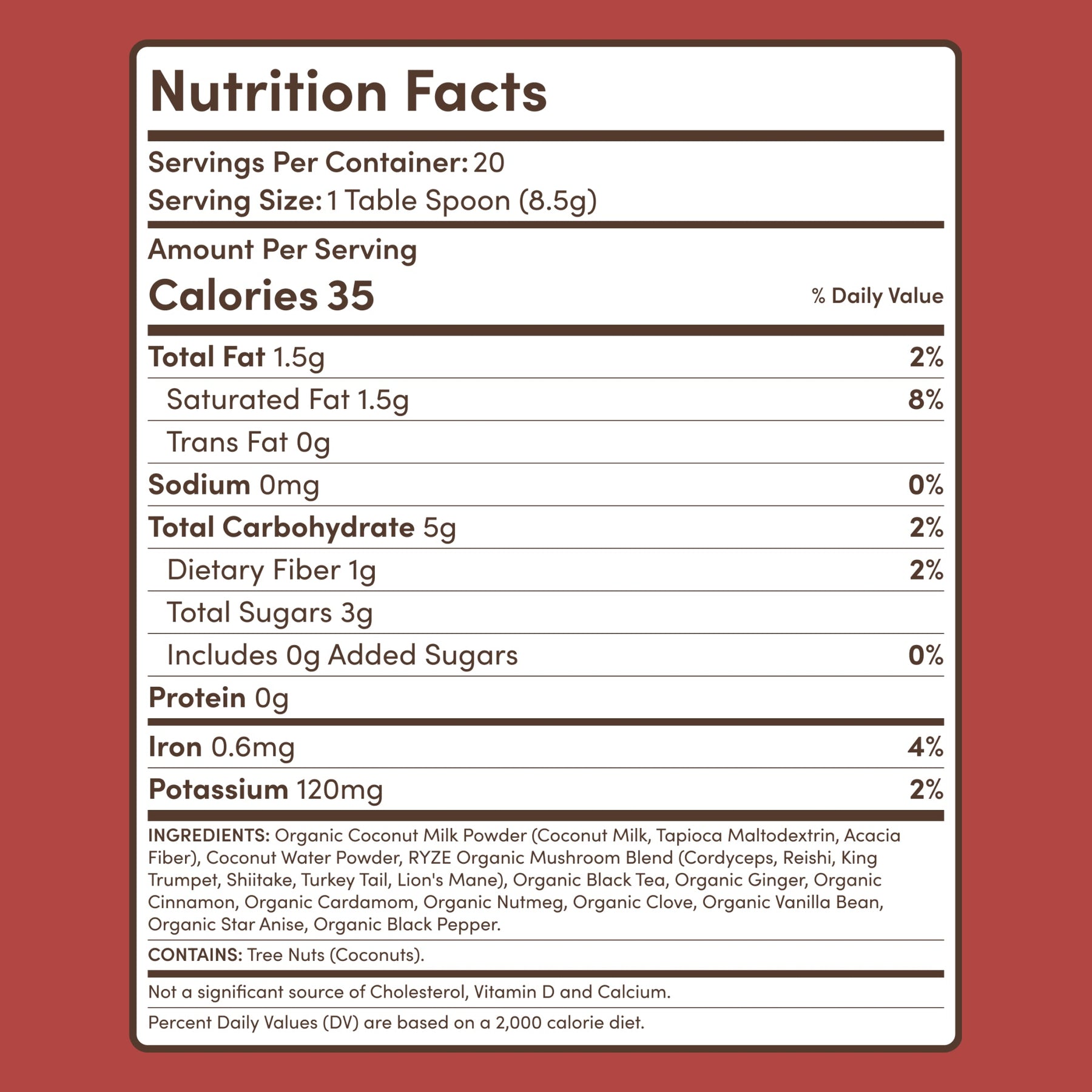 Mushroom Chai (1 Pack - 20 Servings) - NK26