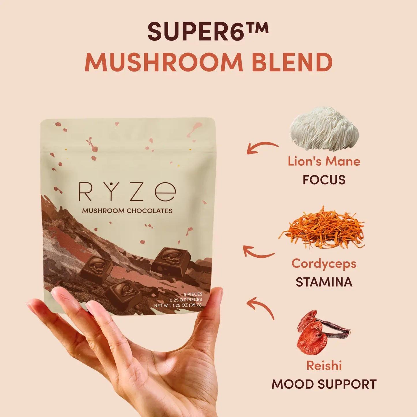 Mushroom Chocolates Rye (15 pieces) - XCMT