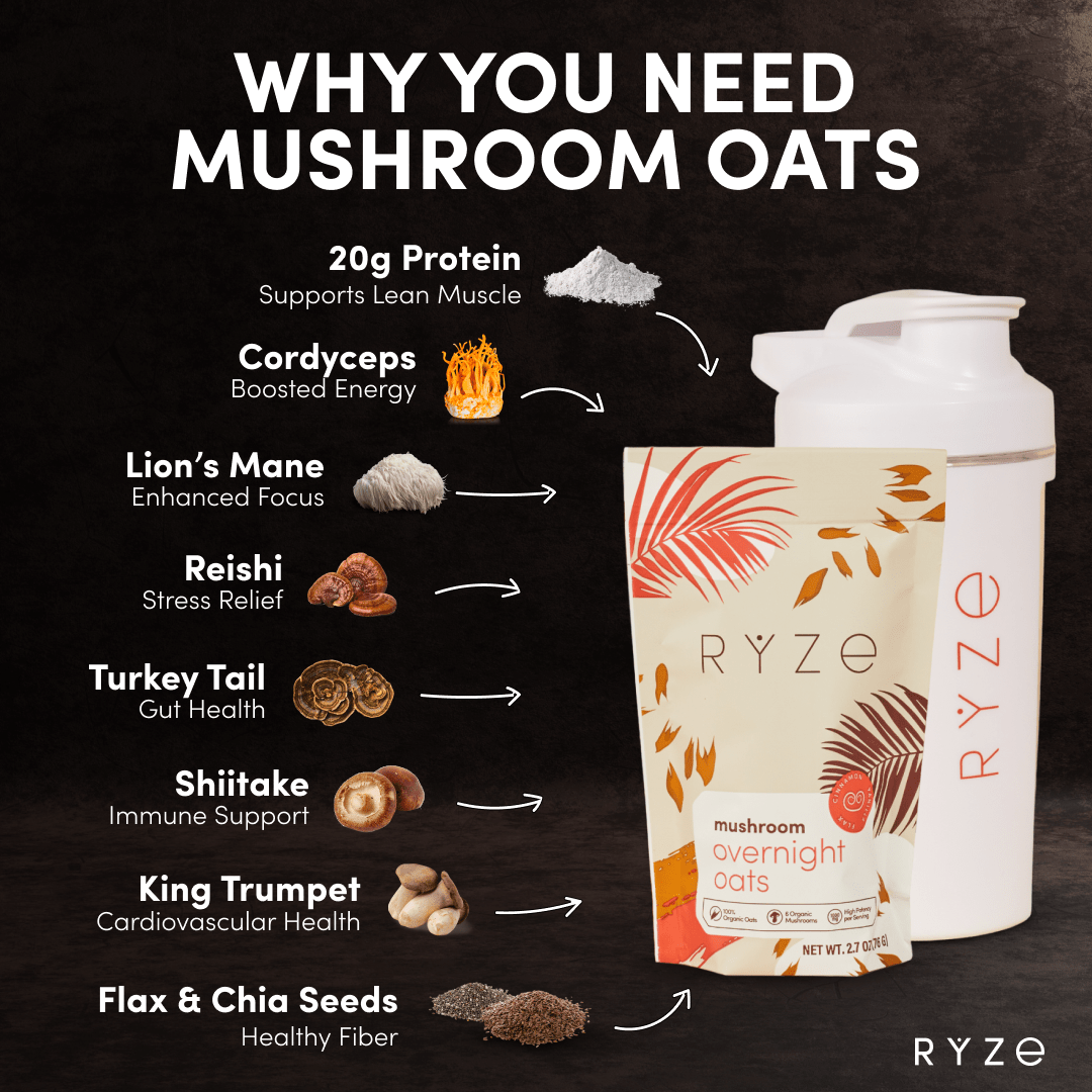 Mushroom Overnight Oats Pack (14 Servings) - BFH3