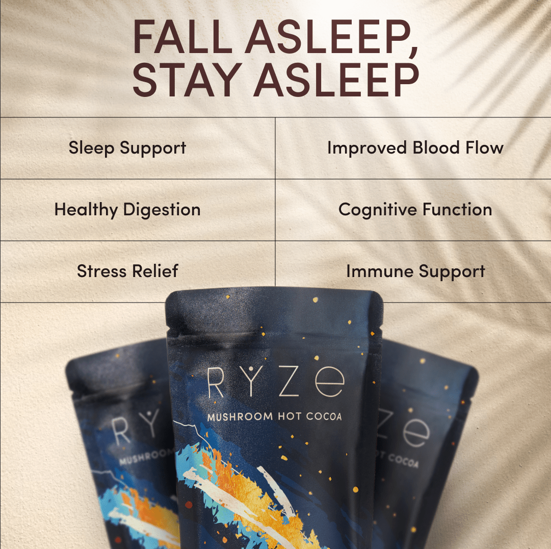 RYZE Hot Cocoa - with 6 Sleep Superfoods to Help Fall Asleep and Stay Asleep - ZNM4