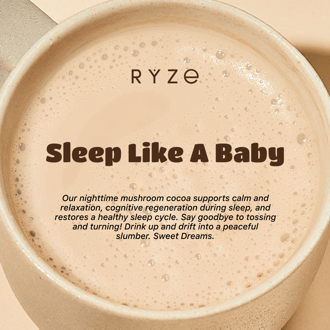 RYZE Hot Cocoa - with 6 Sleep Superfoods to Help Fall Asleep and Stay Asleep - ZNM4