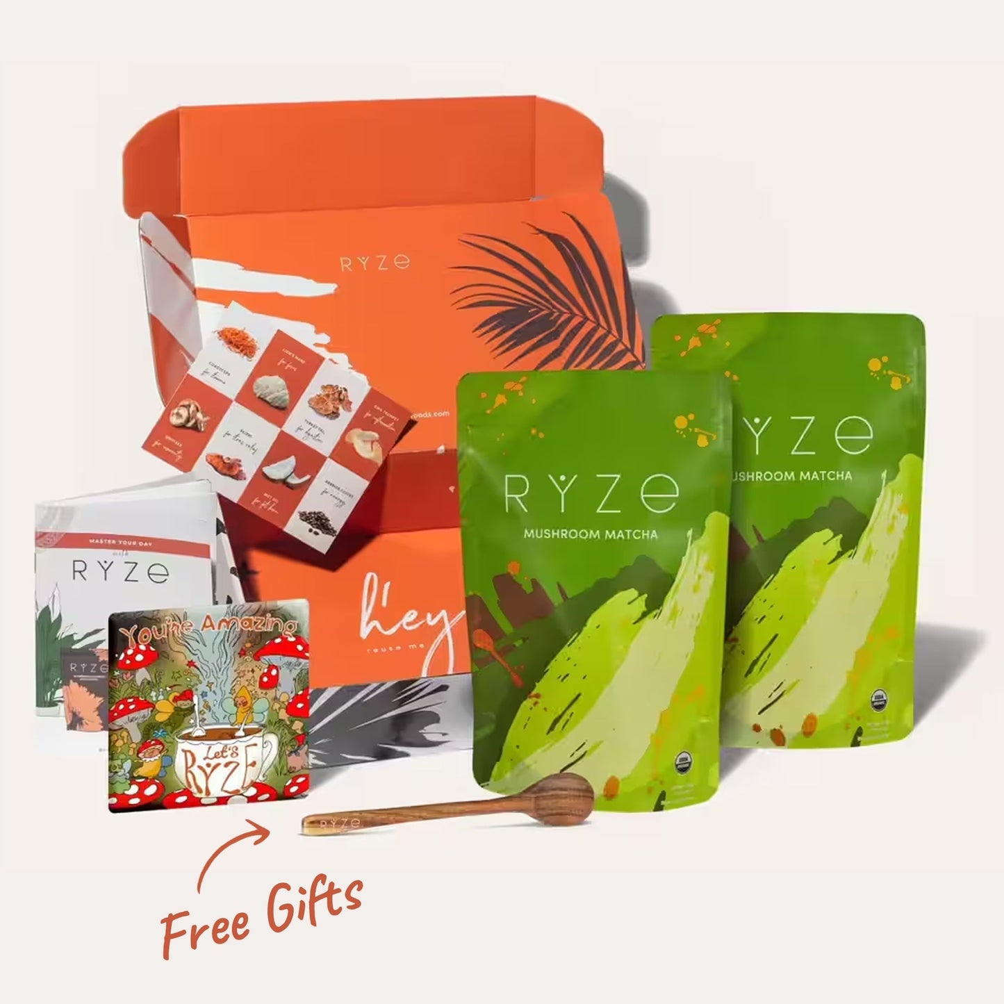 RYZE Organic Mushroom Matcha Starter Kit (60 servings) - W361